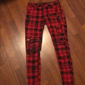 flannel patterned pants